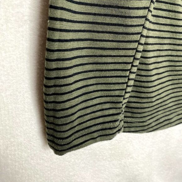 Mossimo Supply Co. Long Sleeve V-Neck Striped T-Shirt Green Black Size XL Tee - Picture 5 of 9